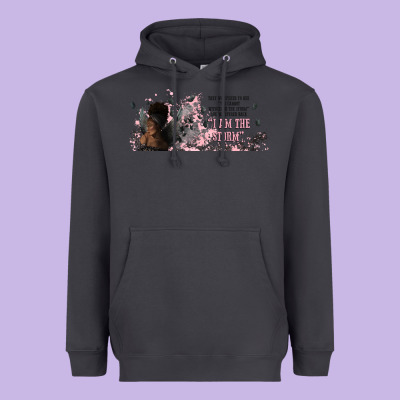 I Am The Storm With Girl And Butterflies Heavyweight Hoodie Designed By Tumblerdesignbyshophia