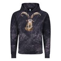 Cloud Black spanish goat face Vintage Hoodie - LillyAllenDesigns