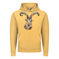 Vintage Mustard spanish goat face Vintage Hoodie - LillyAllenDesigns
