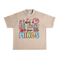 French Oak it takes a big heart for shape little minds Urban Heavy Tee - MaliasSmallBusiness