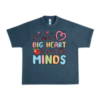 Midnight Navy it takes a big heart for shape little minds Urban Heavy Tee - MaliasSmallBusiness