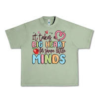 Oil Green it takes a big heart for shape little minds Urban Heavy Tee - MaliasSmallBusiness