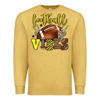 Antique Gold Football vibes yellow and black team color Premium Sweatshirt - HowdyJamesFarm