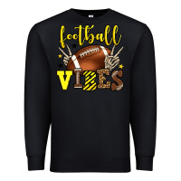 Black Football vibes yellow and black team color Premium Sweatshirt - HowdyJamesFarm
