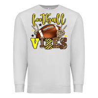 Dove Grey Football vibes yellow and black team color Premium Sweatshirt - HowdyJamesFarm