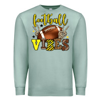 Seafoam Football vibes yellow and black team color Premium Sweatshirt - HowdyJamesFarm
