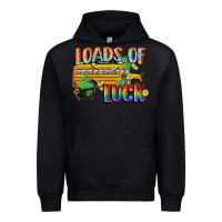 Black Loads of luck with school bus St. Patrick's Day Urban Hoodie - FaDigitalArtStudio