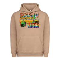 Pigment Burro Loads of luck with school bus St. Patrick's Day Urban Hoodie - FaDigitalArtStudio