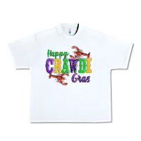 White happy mardi gras with lobster Urban Heavy Tee - AdoDesignShop