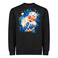 Black believe winter christmas santa claus Heavyweight Sweatshirt - MaliasSmallBusiness
