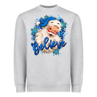 Believe Winter Christmas Santa Claus Heavyweight Sweatshirt | Teevron