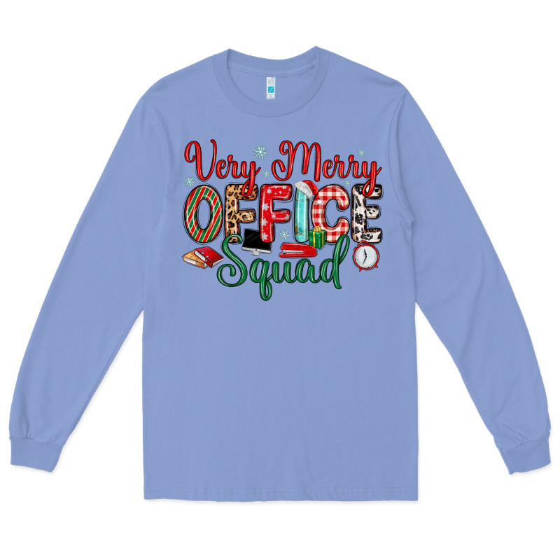 Very Merry Office Squad Long Sleeve Tee by MaliasSmallBusiness | Teevron