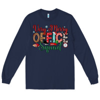 Navy very merry office squad Long Sleeve Tee - MaliasSmallBusiness