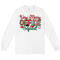 White very merry office squad Long Sleeve Tee - MaliasSmallBusiness