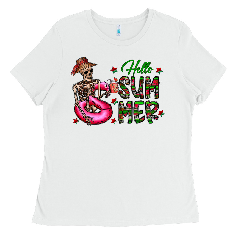 Hello Summer Ladies Tee by CowhideDigitalArt | Teevron