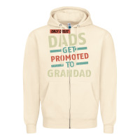 Sandshell Only Great Dads Get Promoted To Grandad Zipper Hoodie - Bettercallsaul