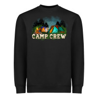 Black camp crew Heavyweight Sweatshirt - NancyCooperArtShop