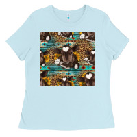 Baby Blue western baby calf seamless pattern Ladies Tee - HRA Design Shop