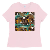 Bubblegum Pink western baby calf seamless pattern Ladies Tee - HRA Design Shop