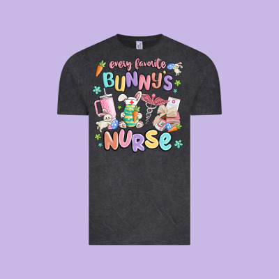 Every Favorite Bunnys Nurse Vintage Tee Designed By Maliassmallbusiness