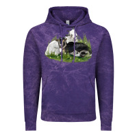 Cloud Purple two baby nigerian dwarf goat Vintage Hoodie - LillyAllenDesigns