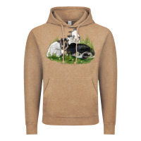 Vintage Coffee two baby nigerian dwarf goat Vintage Hoodie - LillyAllenDesigns