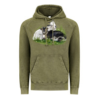 Two Baby Nigerian Dwarf Goat Vintage Hoodie | Teevron