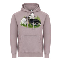Vintage Zinc two baby nigerian dwarf goat Vintage Hoodie - LillyAllenDesigns
