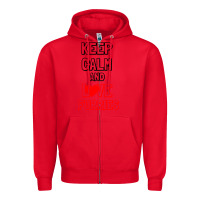Red Keep Calm And Love Furries Zipper Hoodie - Bettercallsaul