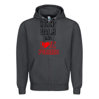 Smoke Keep Calm And Love Furries Zipper Hoodie - Bettercallsaul
