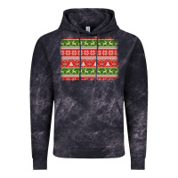 Cloud Black knitted christmas reindeer pine tree background Vintage Hoodie - Jasminsmagicworld