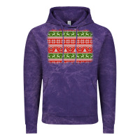 Cloud Purple knitted christmas reindeer pine tree background Vintage Hoodie - Jasminsmagicworld