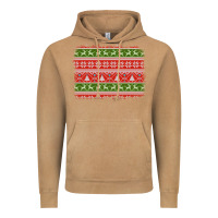 Vintage Camel knitted christmas reindeer pine tree background Vintage Hoodie - Jasminsmagicworld