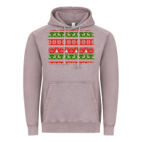 Vintage Zinc knitted christmas reindeer pine tree background Vintage Hoodie - Jasminsmagicworld