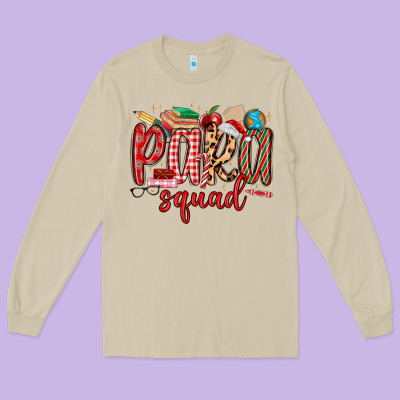 Para Squad Christmas Long Sleeve Tee Designed By Maliassmallbusiness