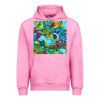 Fuchsia Pink boy child coffee cup and teddy bear with thunderbolts and camouflage s Urban Hoodie - BundleAndBundleShop