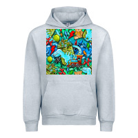 Heather Grey boy child coffee cup and teddy bear with thunderbolts and camouflage s Urban Hoodie - BundleAndBundleShop