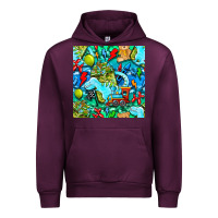 Mauve Wine boy child coffee cup and teddy bear with thunderbolts and camouflage s Urban Hoodie - BundleAndBundleShop