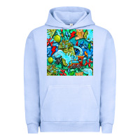 Pigment Grape Ice boy child coffee cup and teddy bear with thunderbolts and camouflage s Urban Hoodie - BundleAndBundleShop