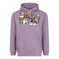 Lavender Cat coffee cups Heavyweight Hoodie - HowdyJamesFarm
