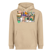 Mushroom Cat coffee cups Heavyweight Hoodie - HowdyJamesFarm