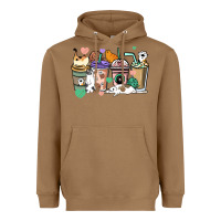 Toasted Coconut Cat coffee cups Heavyweight Hoodie - HowdyJamesFarm