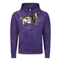 Cloud Purple Nigerian Dwarf Goat Vintage Hoodie - LillyAllenDesigns