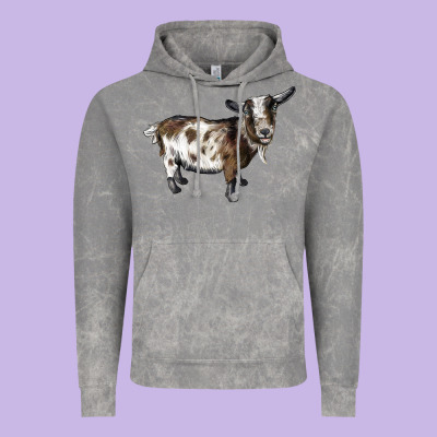 Nigerian Dwarf Goat Vintage Hoodie Designed By Lillyallendesigns