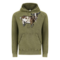 Vintage Olive Nigerian Dwarf Goat Vintage Hoodie - LillyAllenDesigns