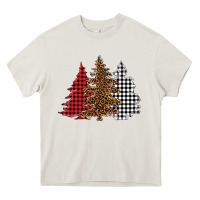 Cream christmas trees Heavy Core Tee - BarkalooDesign