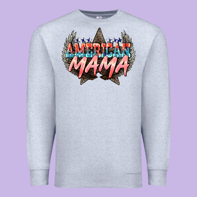 American Mama Mother's Day Premium Sweatshirt Designed By Howdyjamesfarm