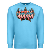 Ocean Blue American mama Mother's Day Premium Sweatshirt - HowdyJamesFarm