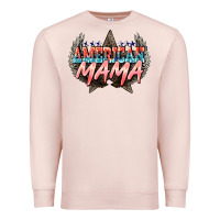 Pale Pink American mama Mother's Day Premium Sweatshirt - HowdyJamesFarm