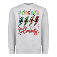 Heather Grey teacher claus Heavyweight Sweatshirt - MaliasSmallBusiness
